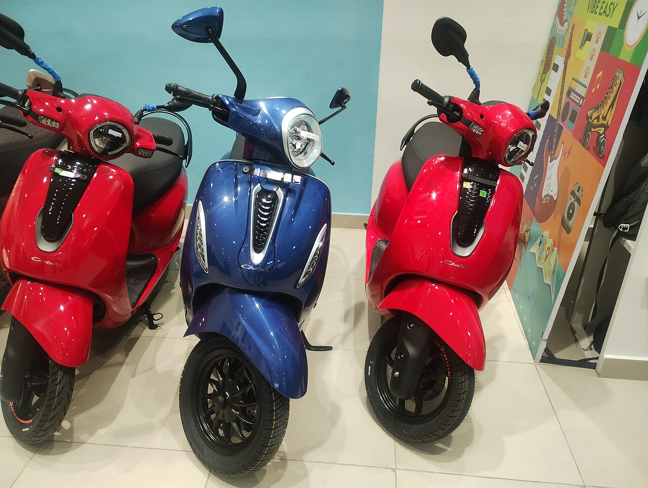 Bajaj Chetak electric scooter, India's second-largest electric two-wheeler brand by volume in July 2026