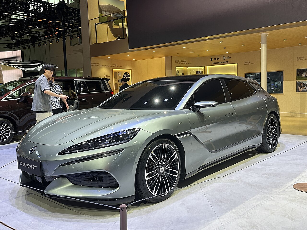 Denza Z9 GT electric shooting brake on display at a motor show