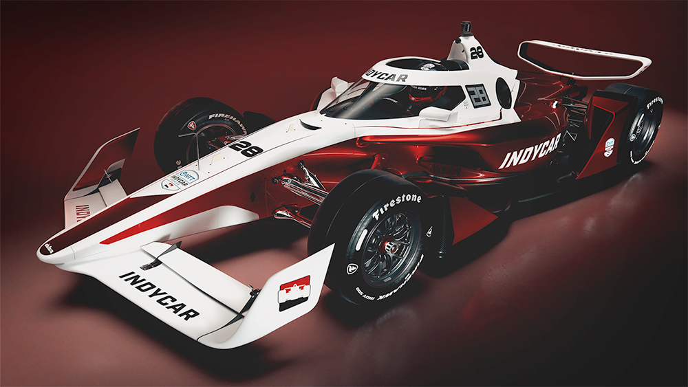 INDYCAR IR-28 in superspeedway aero configuration