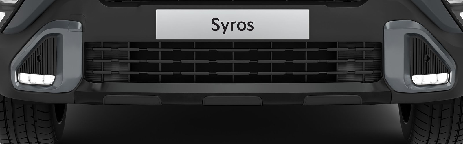 Kia Syros front fascia with badge