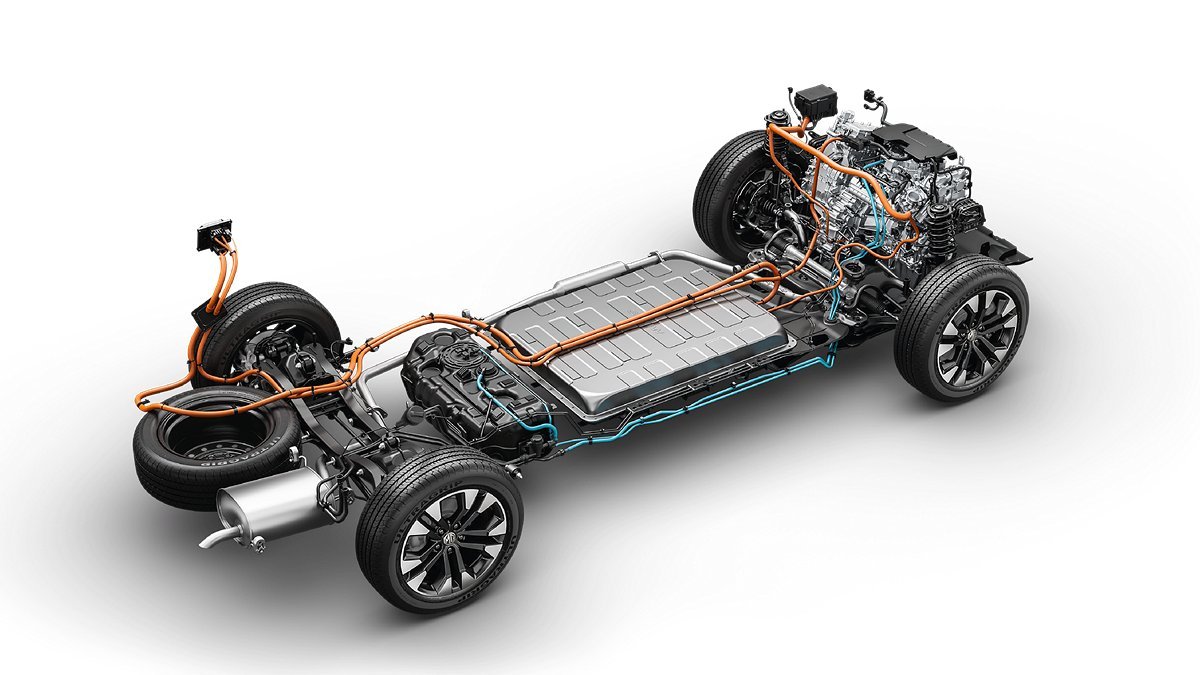 MG Hector Tomahawk PHEV powertrain and battery layout