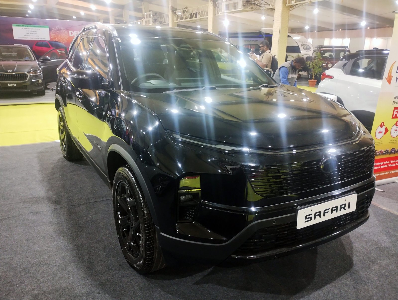 Tata Safari 7-seater SUV at an auto expo