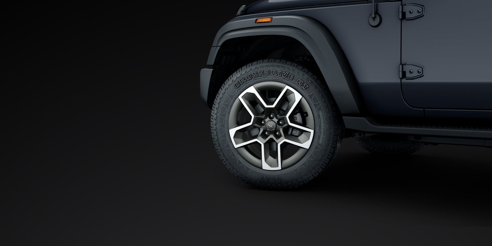 Mahindra Thar OG alloy wheel detail