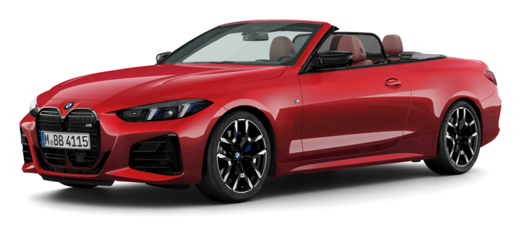 BMW M440i xDrive Convertible in Fire Red metallic