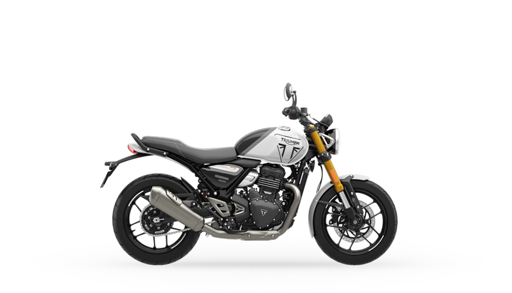 Triumph Speed 400 in Pearl Metallic White / Pewter Grey