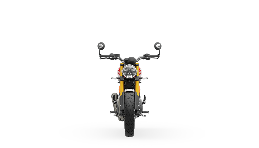 Triumph Speed 400 front view studio shot