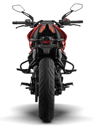 Bajaj Pulsar NS400Z rear view studio shot