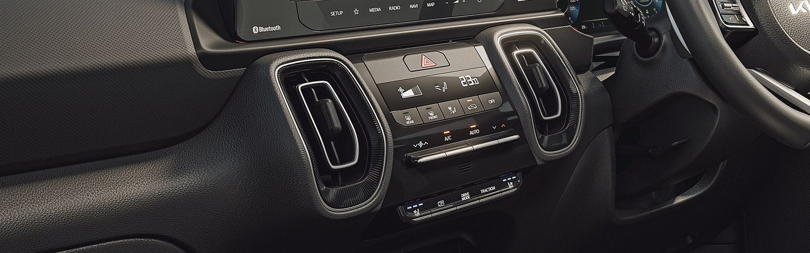 Kia Sonet, centre console and climate controls