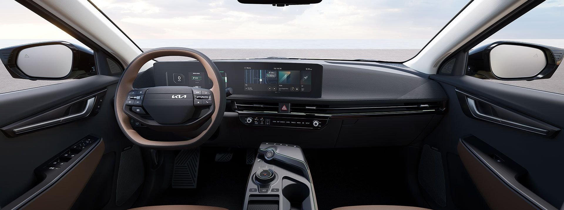 Interior dashboard of a fully-imported electric SUV