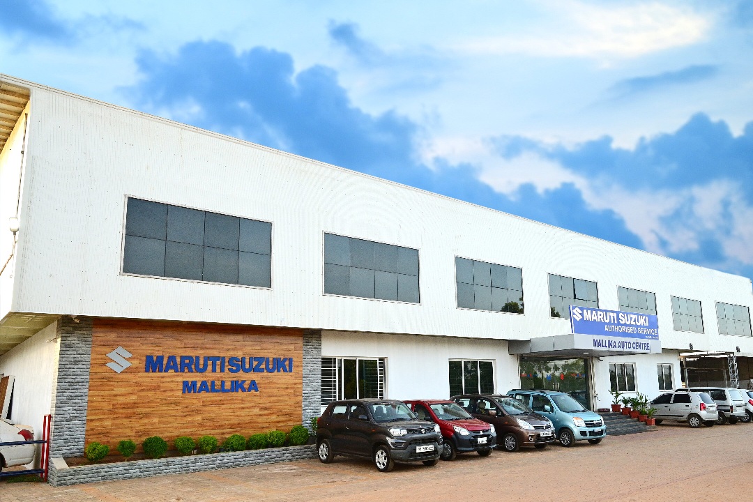 A Maruti Suzuki dealership in India, showing dealer stock ahead of the festive season