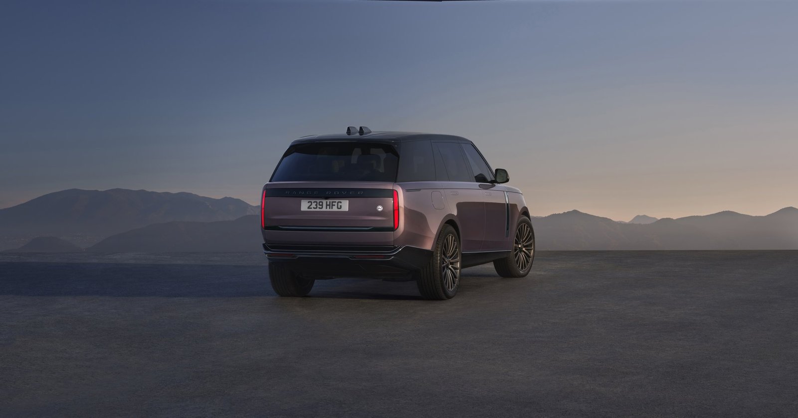 Range Rover Electric rear three-quarter view