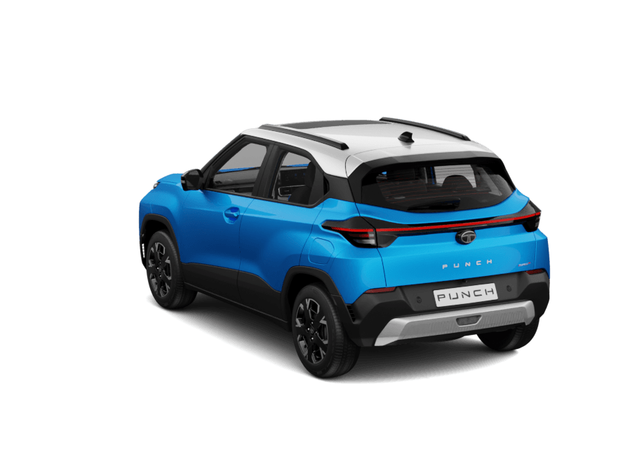 Tata Punch rear three-quarter view