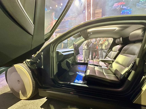 Tesla Cybercab interior with no steering wheel or pedals