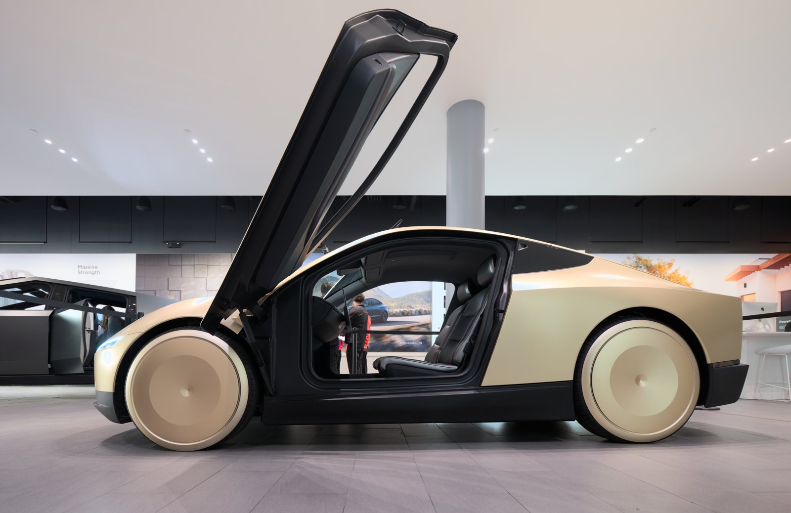 Tesla Cybercab exterior side view