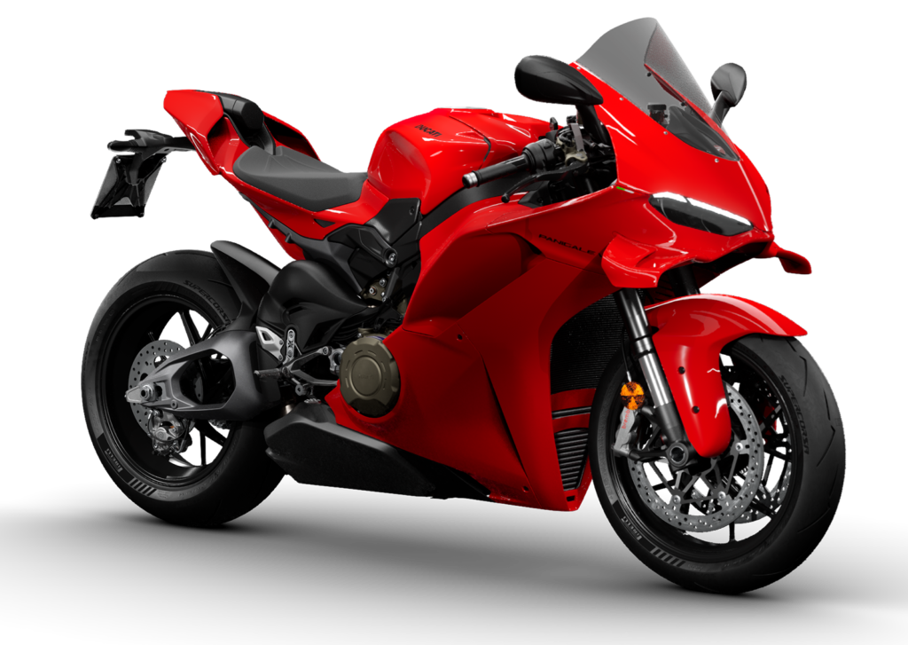Ducati Panigale V4 in Ducati Red