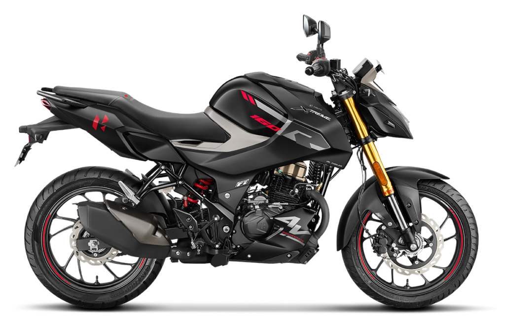 Hero Xtreme 160R 4V in Matt Slate Black