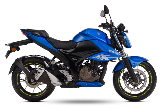 Suzuki Gixxer 250 in Metallic Triton Blue / Glass Sparkle Black