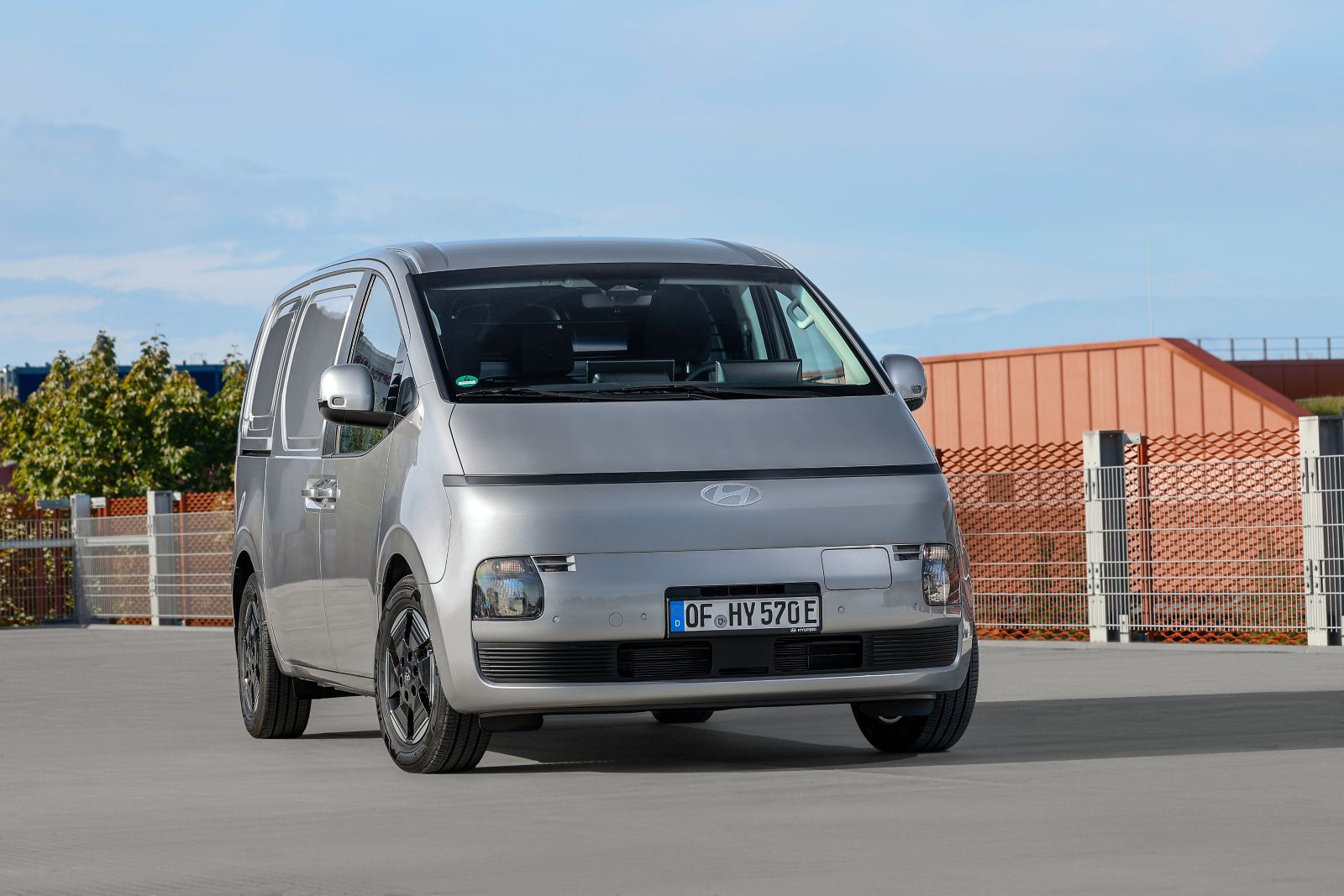 Hyundai Staria Cargo electric van parked outdoors