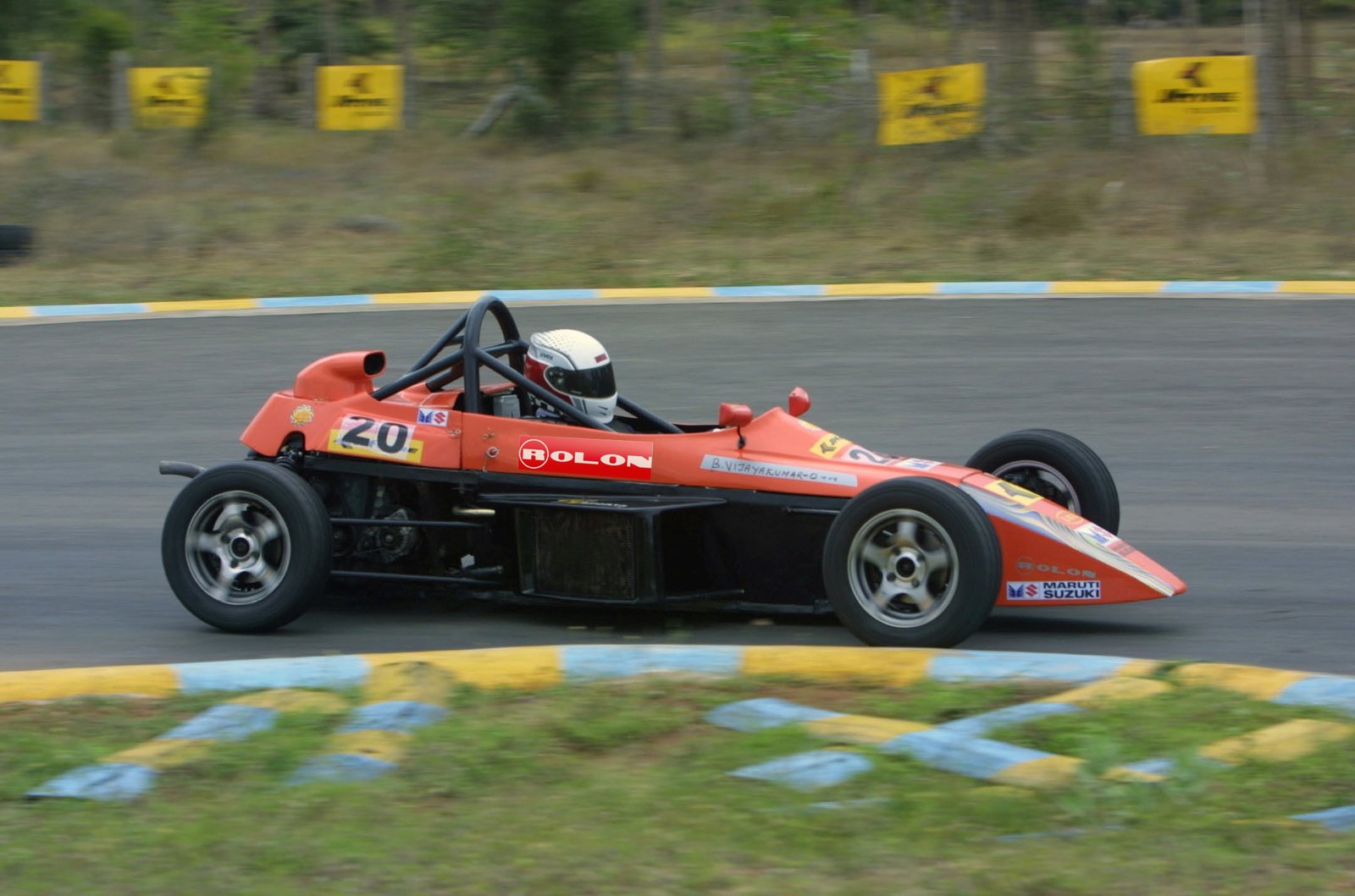 A single-seater racing car on track at Kari Motor Speedway in Coimbatore, the venue for every GT Cup round