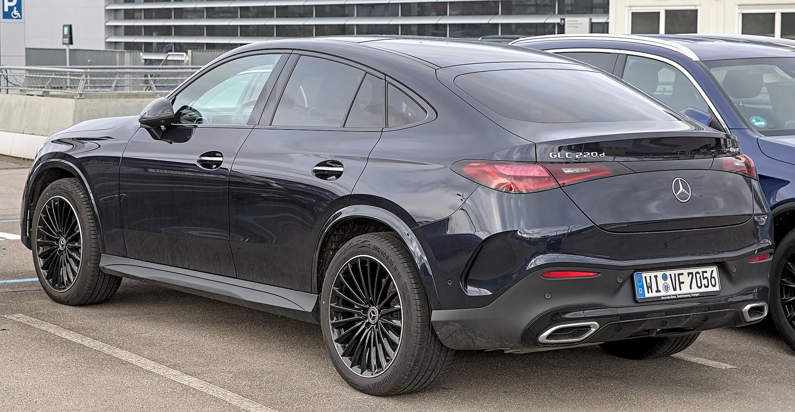 A Mercedes-Benz GLC 220d diesel SUV parked in Germany