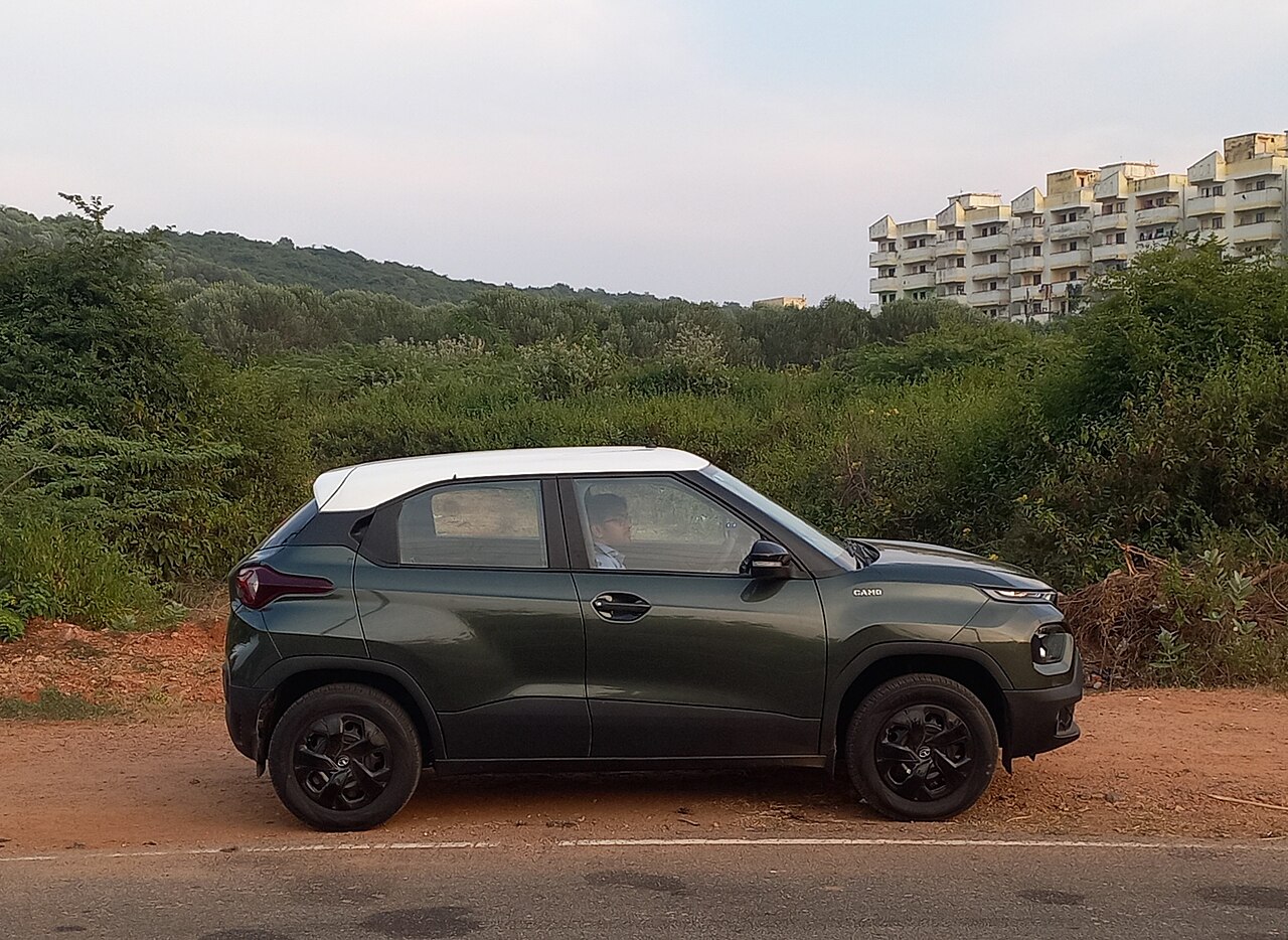 Tata Punch Camo parked on a roadside near Visakhapatnam