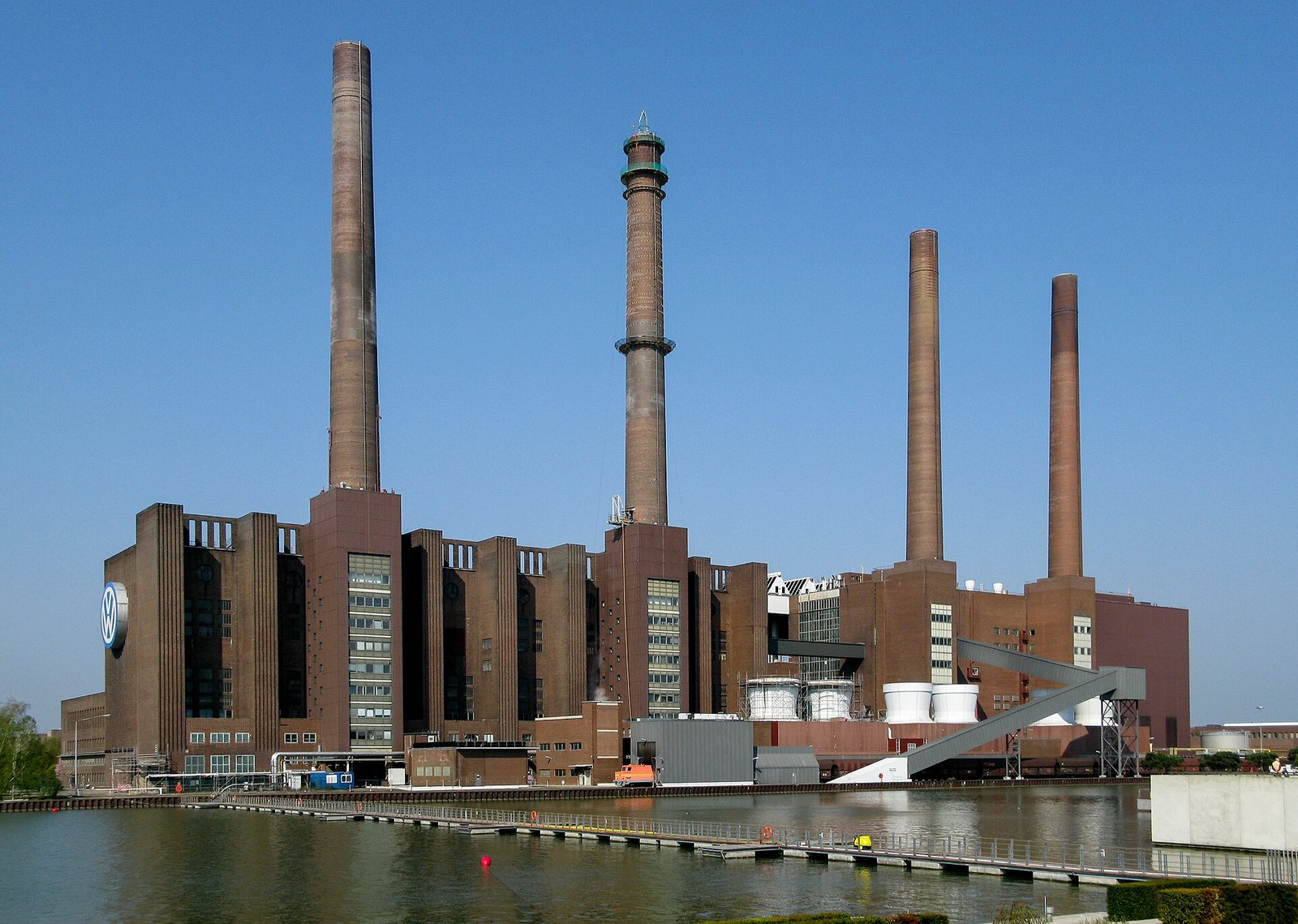 The Volkswagen plant in Wolfsburg, Germany, seen across the Mittellandkanal